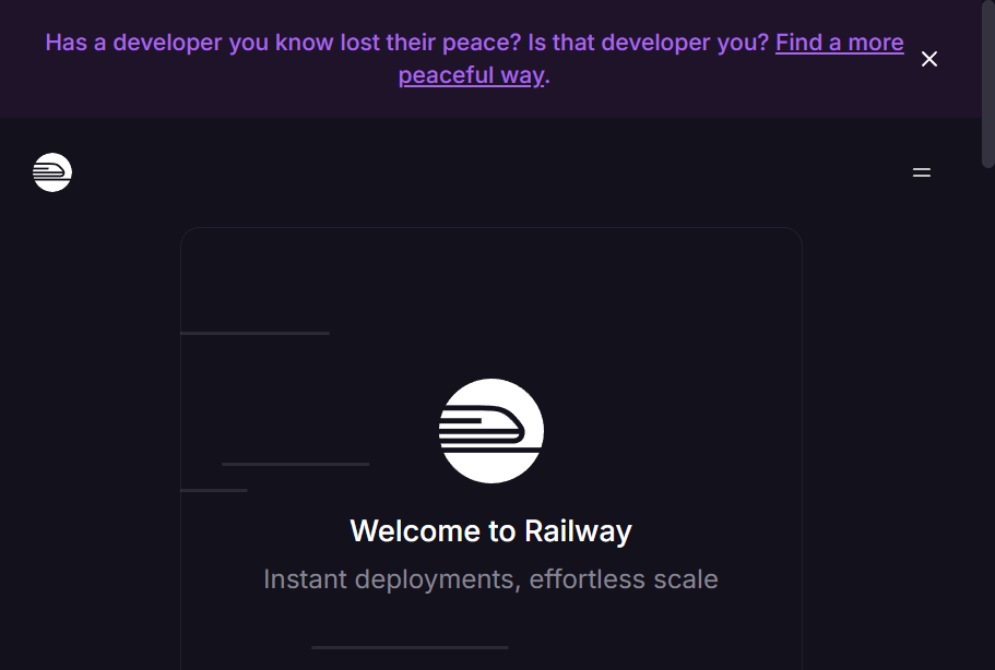 Railway 登录页面